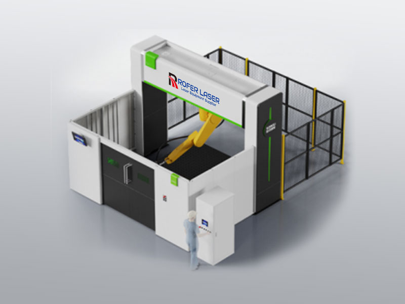 3D Robot Fiber Lazer Kesme Makinesi