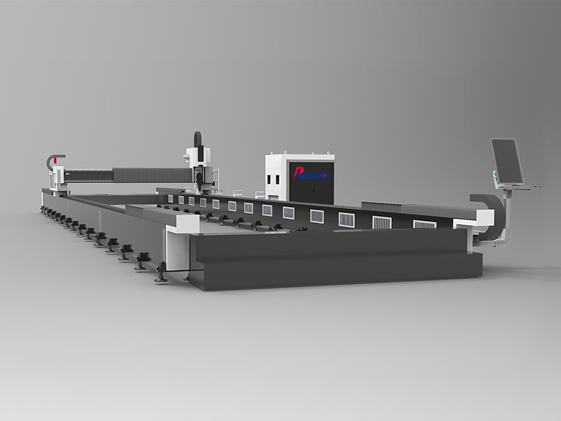 Zemin Raylı Metal Elyaf Lazer Kesme Makinesi