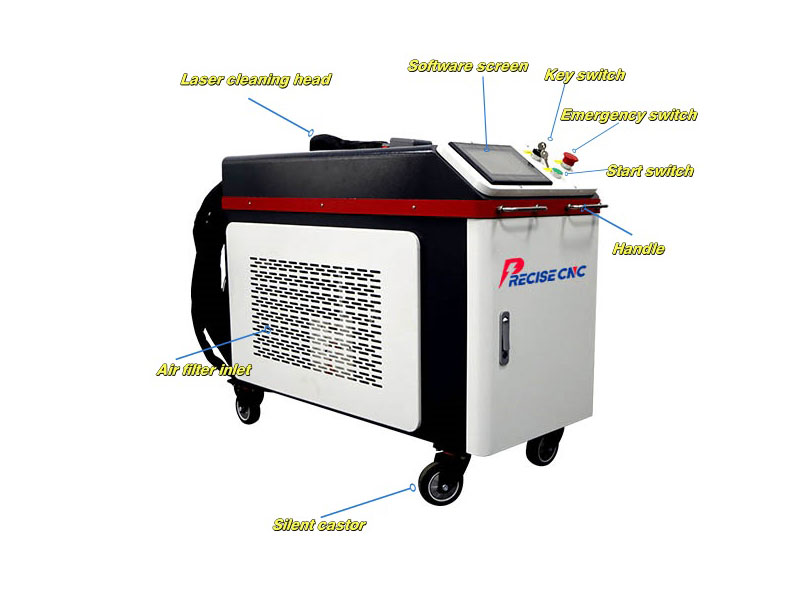 Yüksek Güçlü Standart Darbe Lazer Temizleme Makinesi